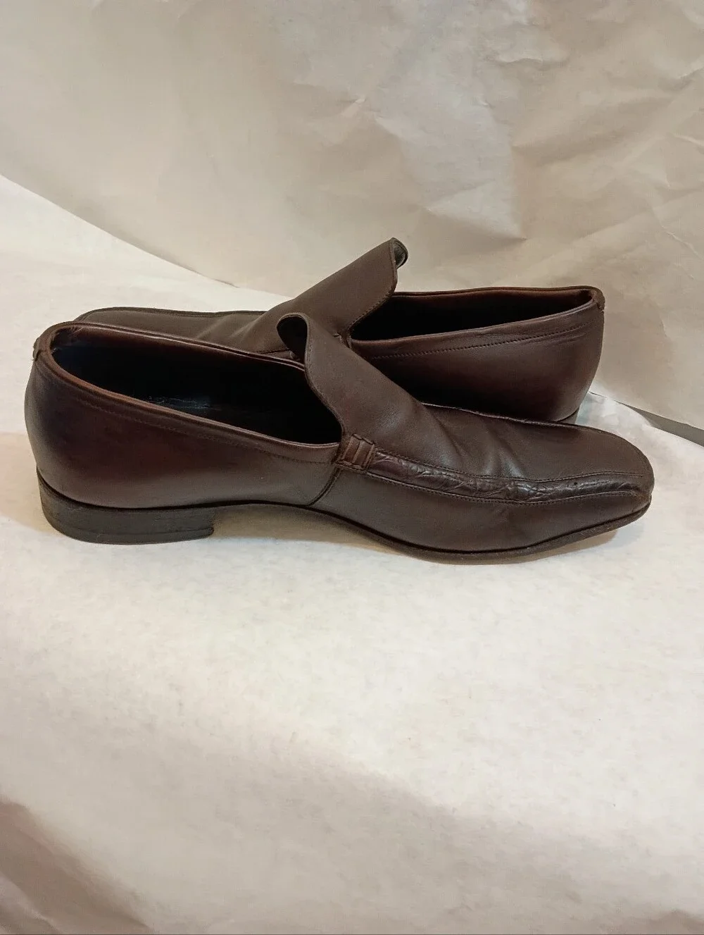 Brown Gucci loafers Croc Embossed UK 9.5 Us 10